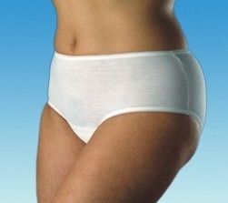 Femmes 100% blanches de coton lavables et sous-vêtements réutilisables d'incontinence avec la protection